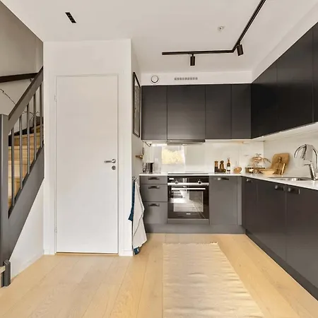 Unikt Townhouse Med Takterrasse Pa Gruenerlokka 奥斯陆